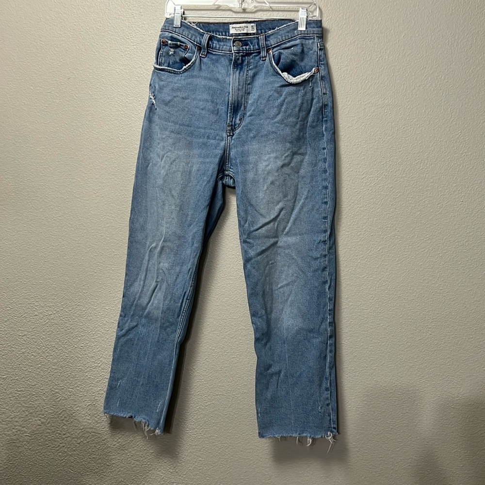 Abercrombie & Fitch Blue Cropped Jeans
